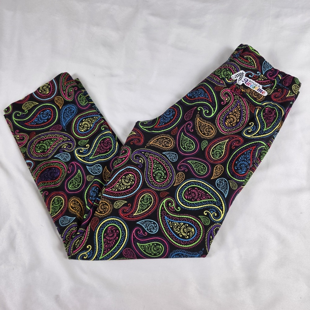 Royal & Awesome Men's  32x32 Funky‎ Paisley Golf Pants Tee Holders